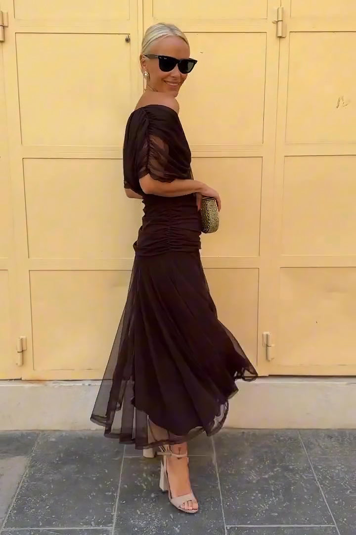 Elegant V-Neck Party Maxi Dress