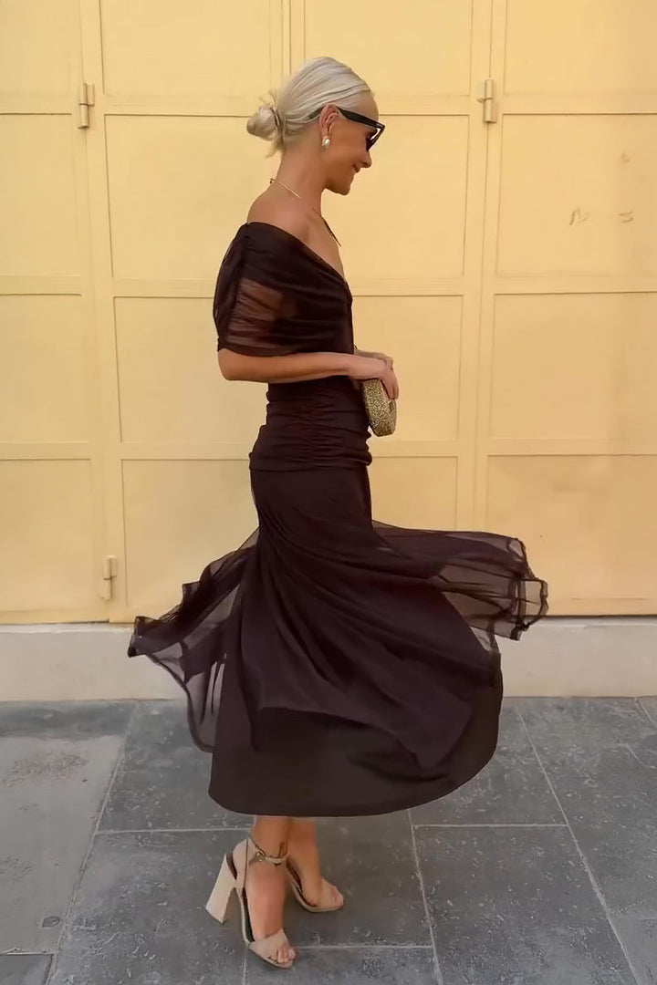 Elegant V-Neck Party Maxi Dress
