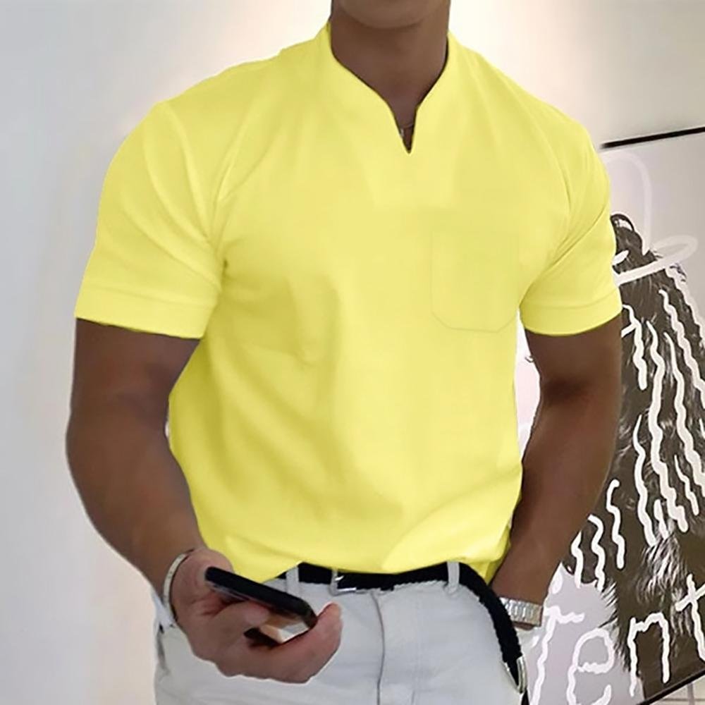 Stylish white men's classic polo shirt for refined everyday fashion. Comfortable short sleeve top.