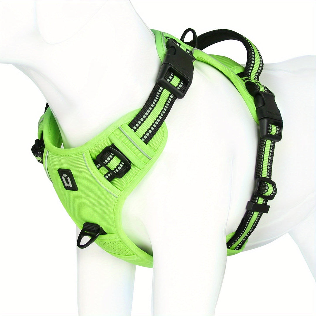 Secure no-pull dog harness with a handle for better control & training.