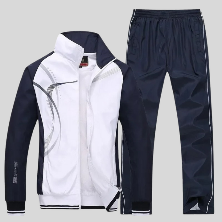 Men's matching two-piece athletic set, perfect for activewear, gym, or comfortable leisure outfits.