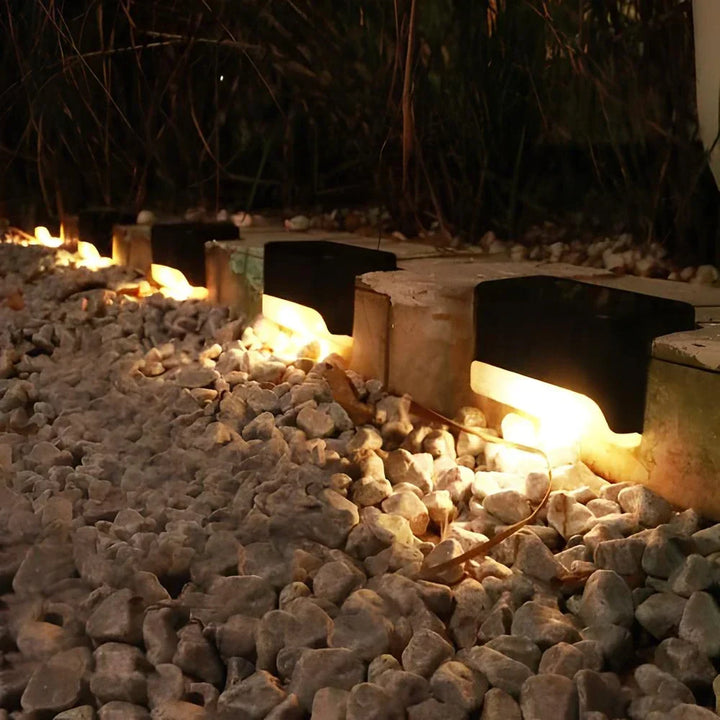 Nvroome solar pathway lights, weatherproof, warm glow for garden decor.