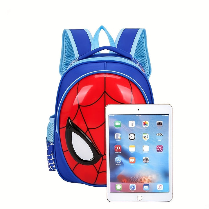 Organized Spider-Man school bag for kids, featuring multiple compartments for easy access during adventures.