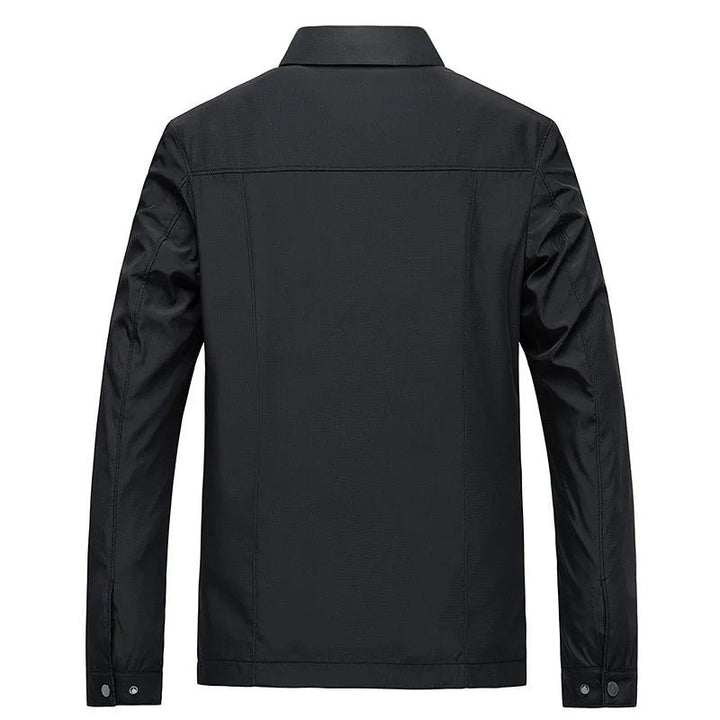 Versatile men's lightweight waterproof jacket for all seasons. Perfect casual outerwear for rain, travel & outdoor.