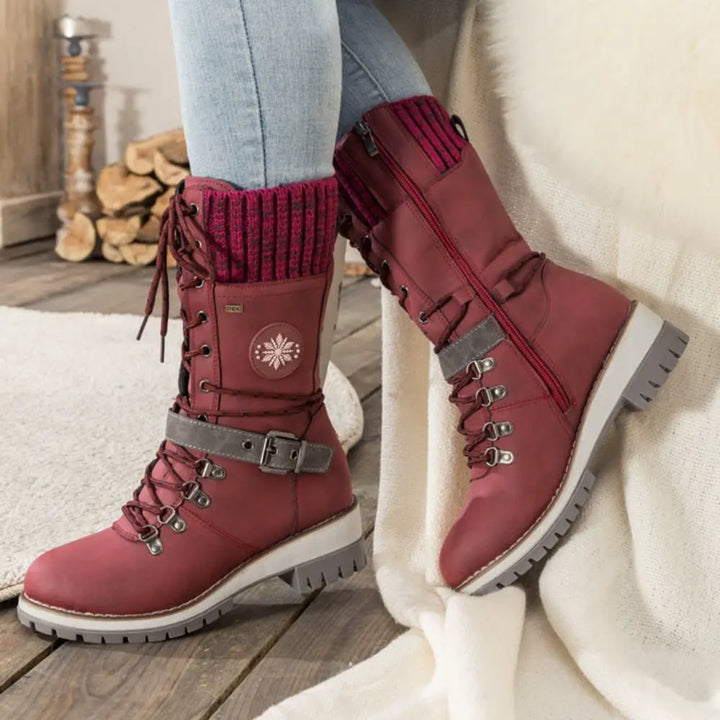 Chic women's orthopedic boots for comfort, stability, and foot support, suitable for casual winter wear.