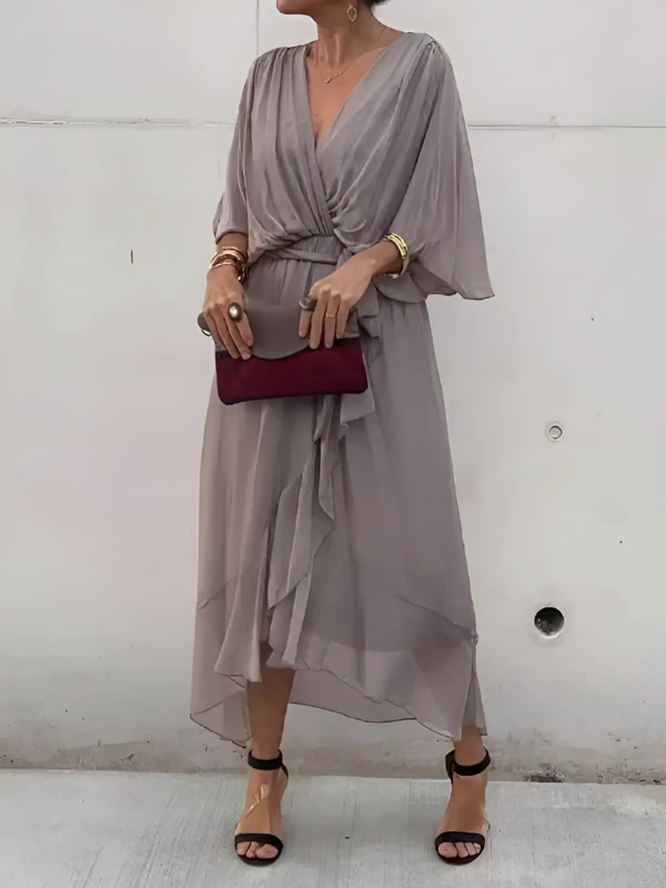 Women's Wrap Midi Dress