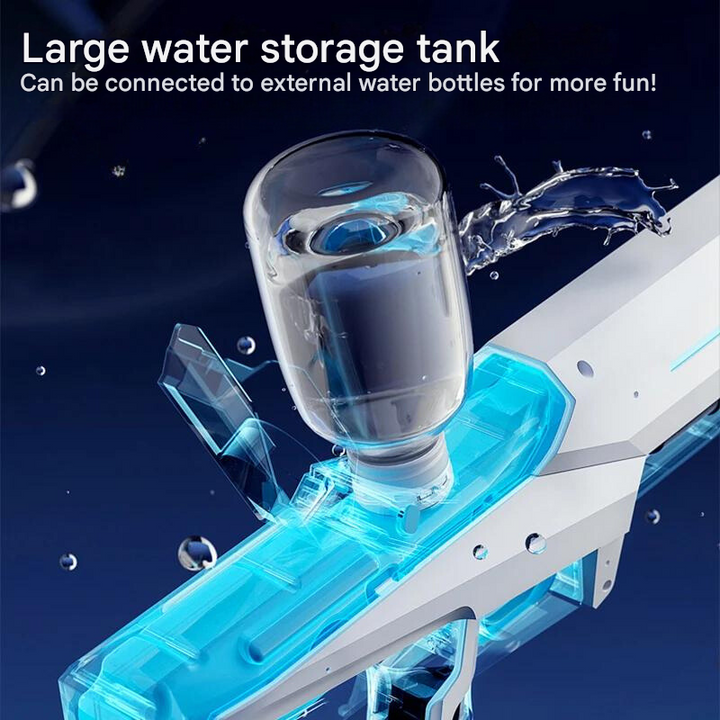Powerful automatic water gun with 1L tank & 33ft range. Enjoy exciting outdoor water play & summer fun.