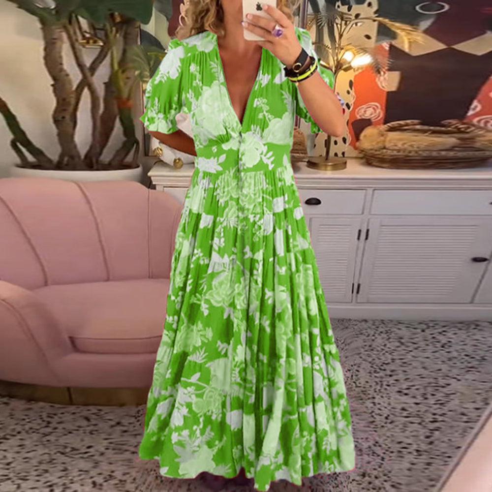 Women's Vibrant Floral Print Dress