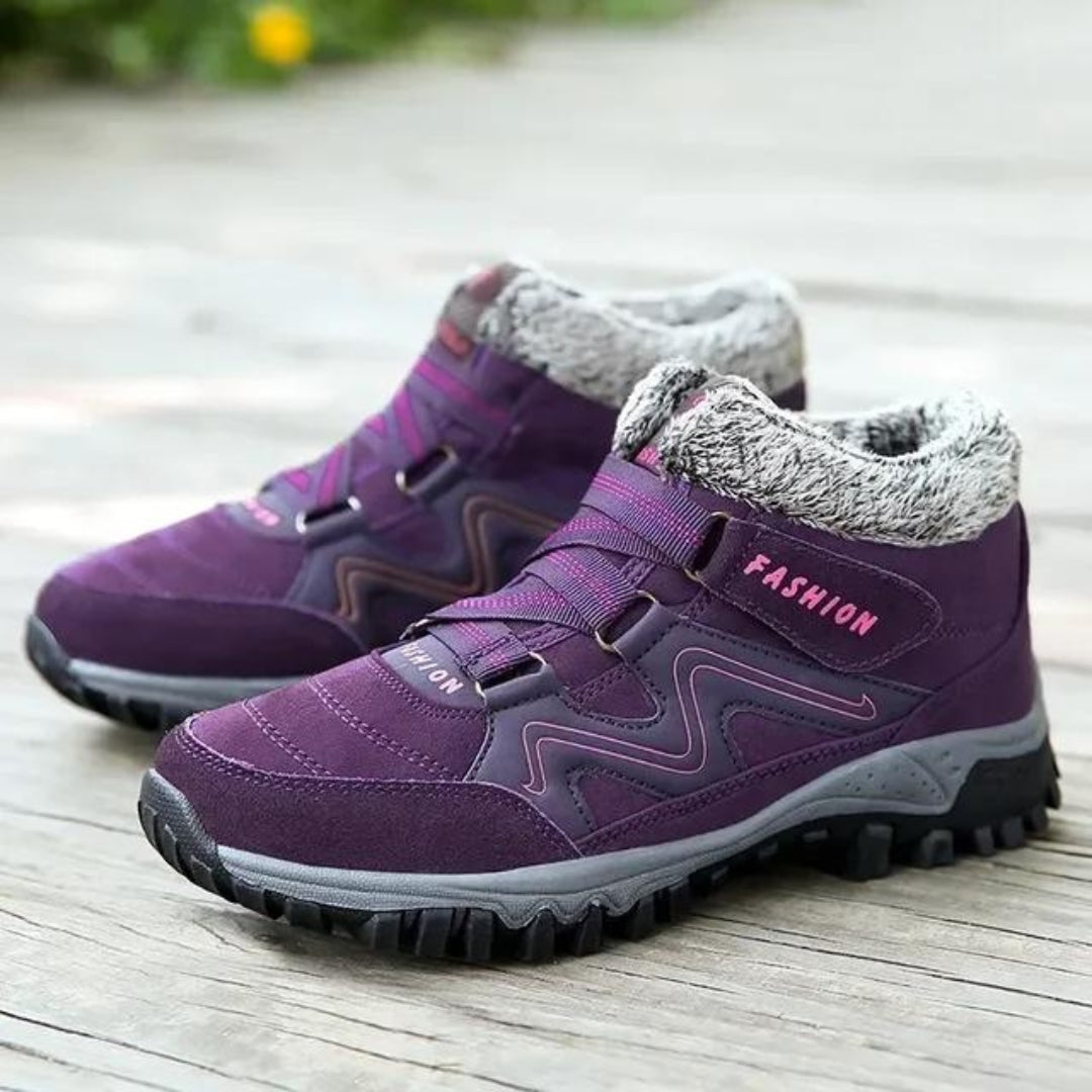 Warm & waterproof women's orthopedic winter shoes, designed for cold weather comfort, anti-slip outdoor wear & foot support.