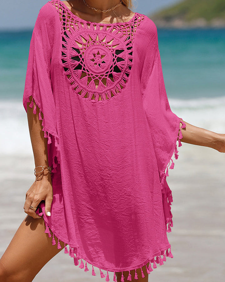 Stylish women's bohemian beach cover-up. Lightweight, flowy design for a perfect summer vacation look.