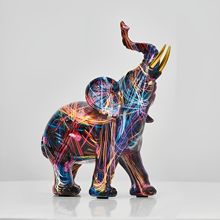 Unique handmade abstract elephant sculpture, a modern home decor statement.