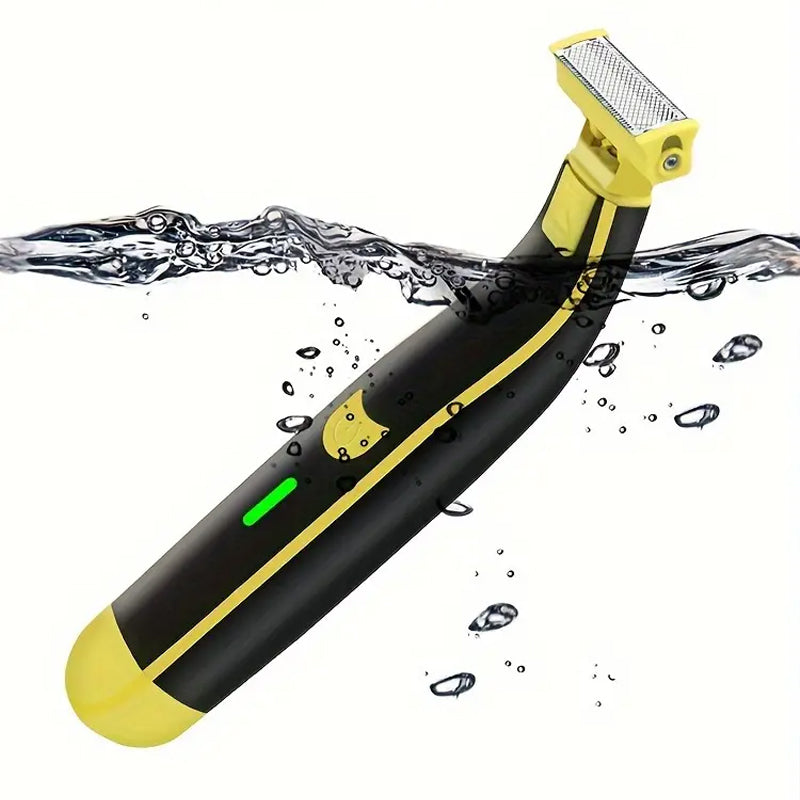 Men's Wet & Dry Electric Body Groomer for full body hair removal. Cordless, waterproof personal care shaver.