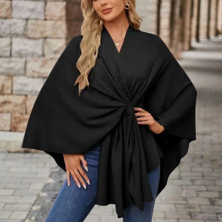 Elegant Draped Poncho