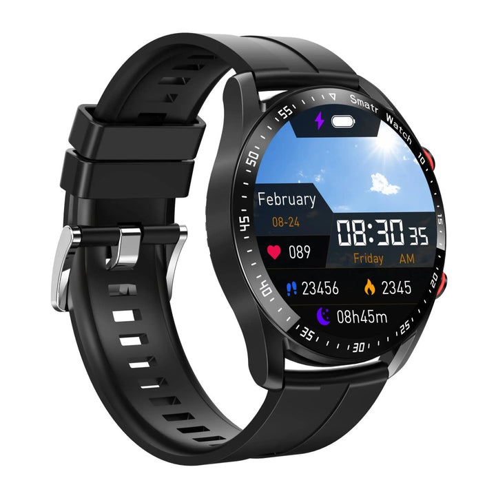 Unisex Smart Health Watch for advanced wellness tracking, heart rate, sleep, & blood sugar monitoring.