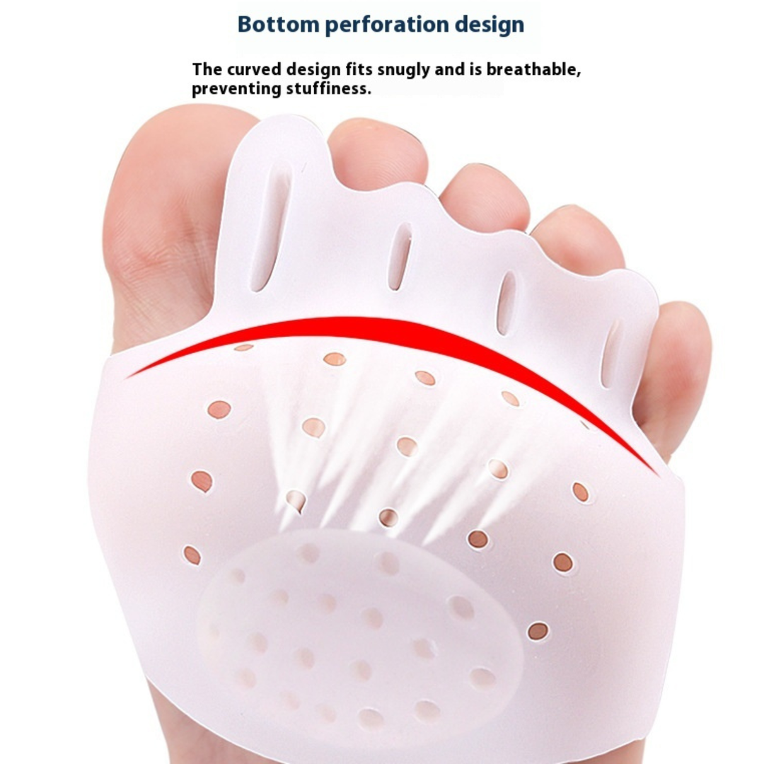 Unisex foot care split toe separator pad with massager design. Offers bunion relief, comfort & toe alignment.