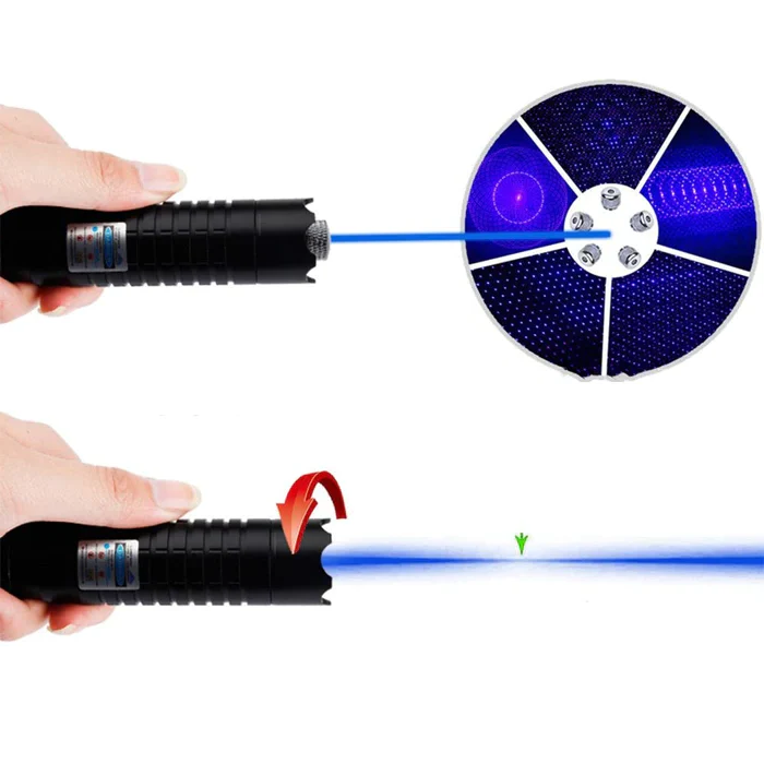 Unisex high-power laser flashlight, ideal for hiking & emergency. Rechargeable, focused beam, essential camping gear.