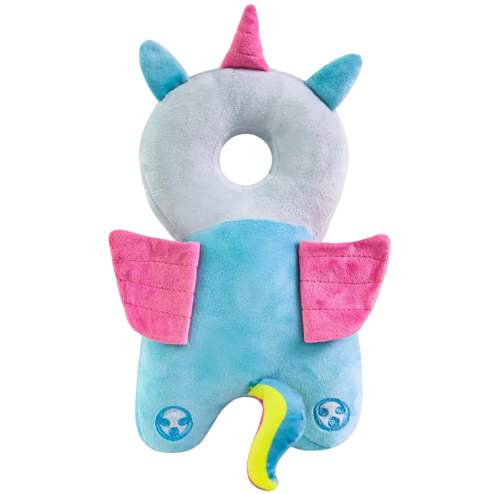 Unisex baby playtime protection: soft head safety cushion, a secure pillow for infants learning to explore safely.