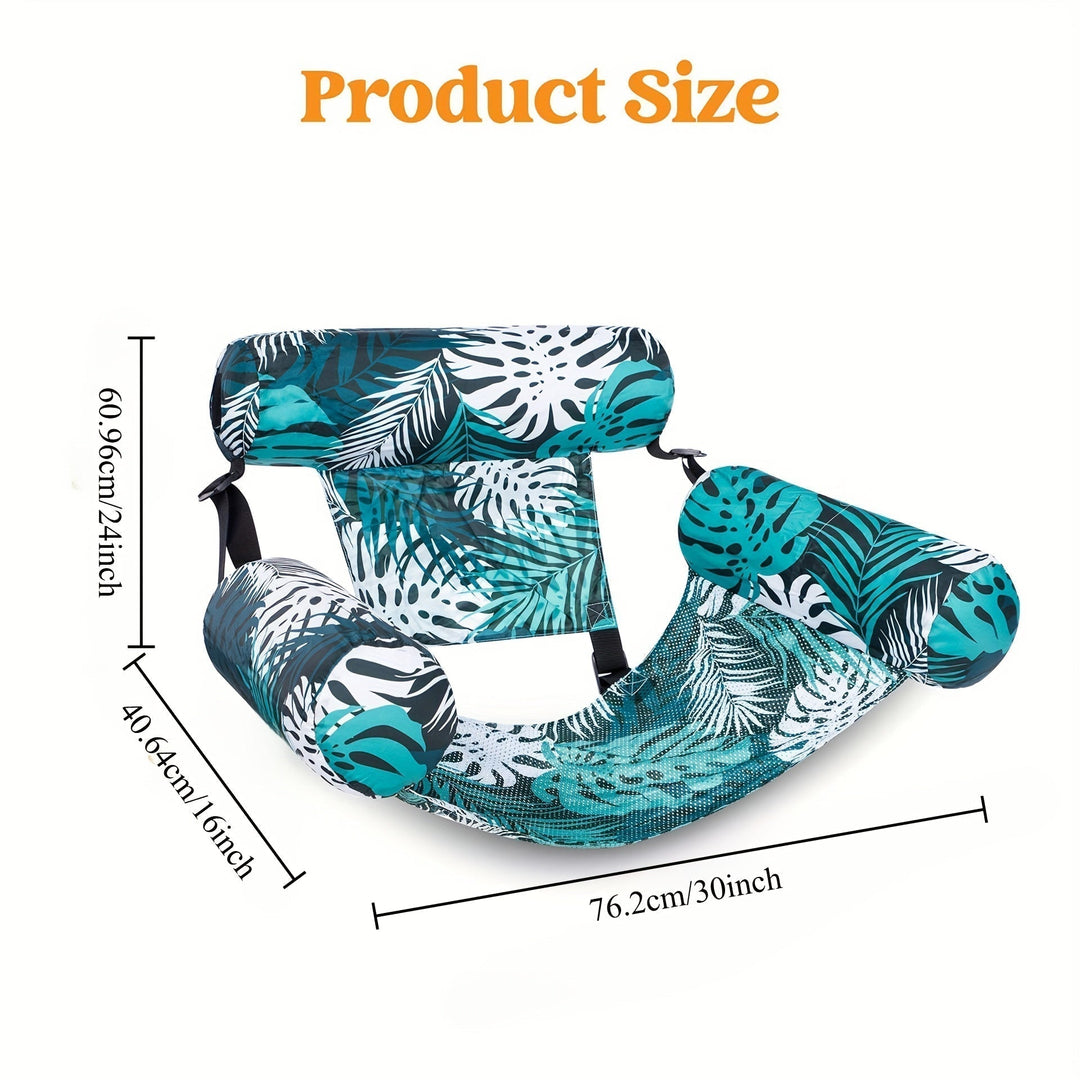 Vibrant inflatable pool float lounger, ideal for summer fun & relaxation in water.