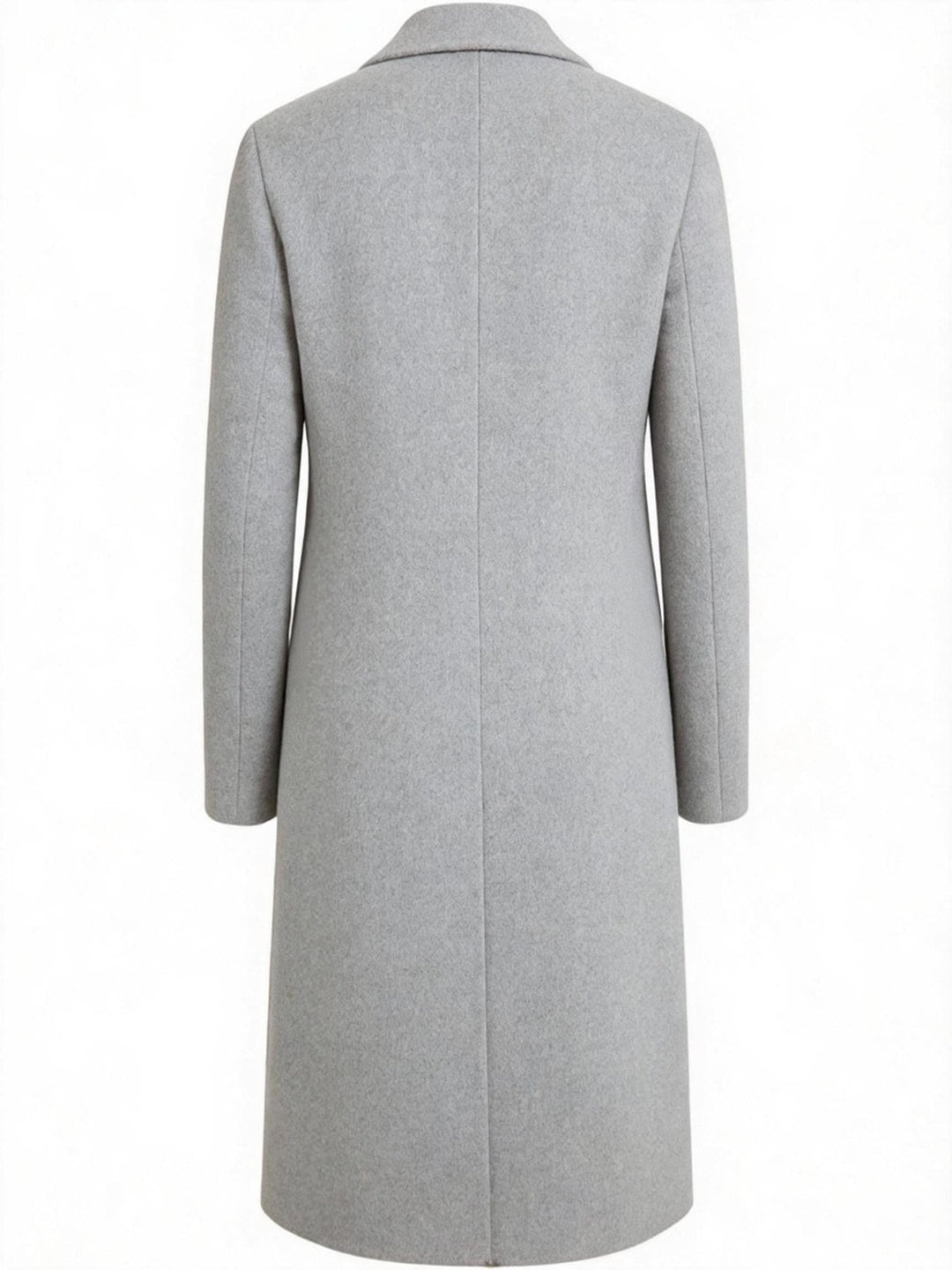 Elegant men's tailored long trench coat, a refined classic for business casual outfits.
