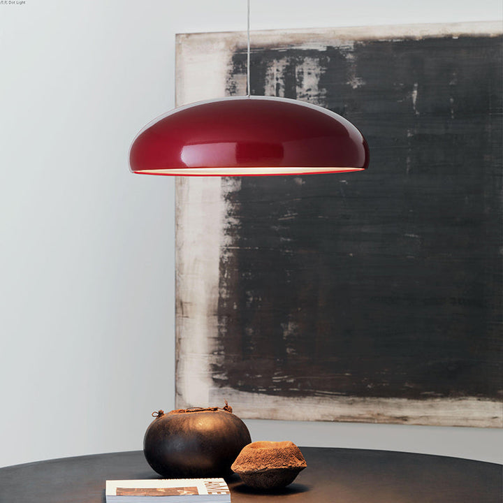Clean modern LED pendant lamp. Contemporary style for living room & bedroom lighting.