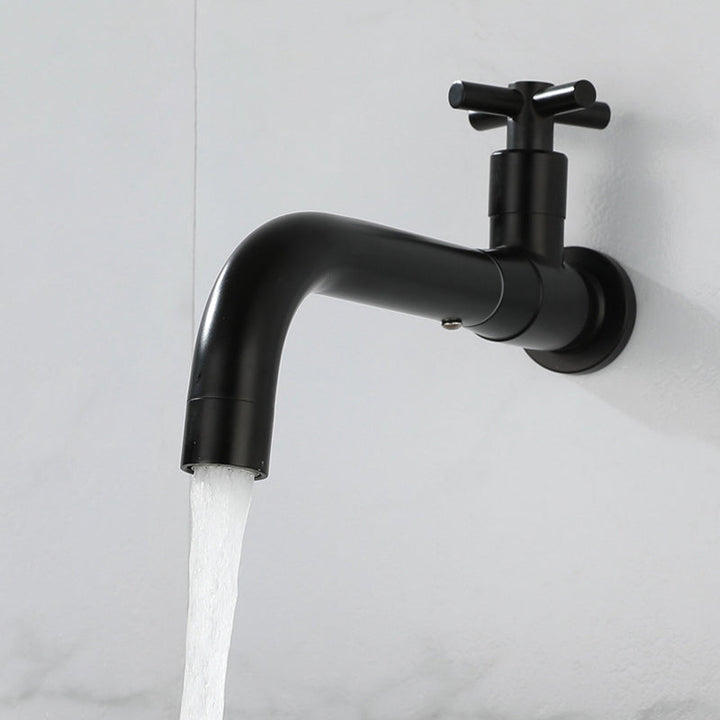 Modern chrome wall-mounted basin faucet, single-lever, sleek bathroom upgrade.