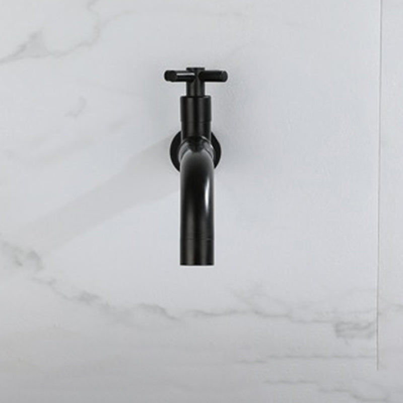 White modern single-lever wall-mounted basin faucet for home.