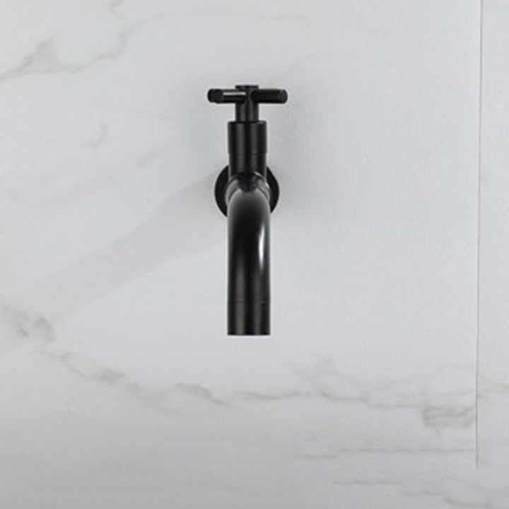 White modern single-lever wall-mounted basin faucet for home.