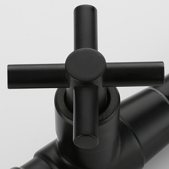 Chrome modern bathroom fixture, wall-mounted basin mixer, single-lever.