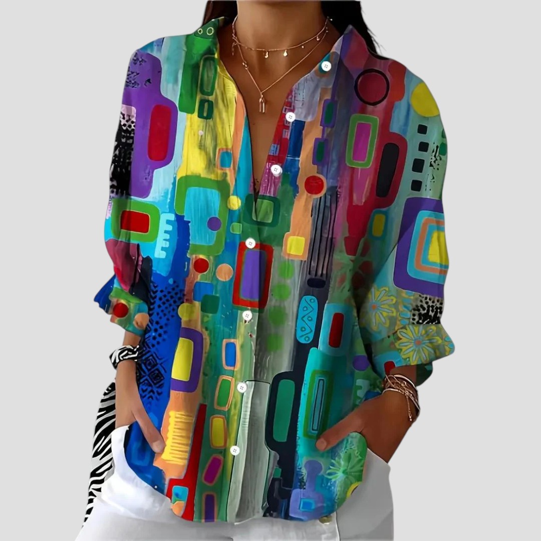 Women's Geometric Print Blouse