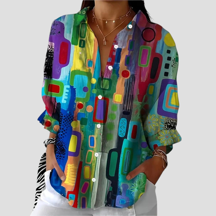 Women's Geometric Print Blouse