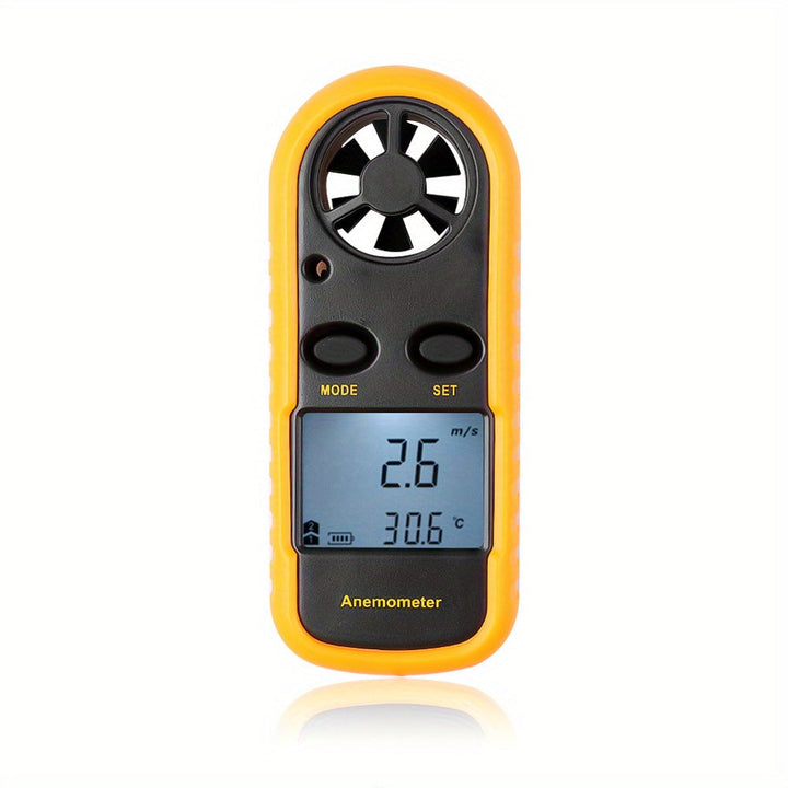 Accurate digital anemometer for precise outdoor wind speed measurements, compact and handheld.