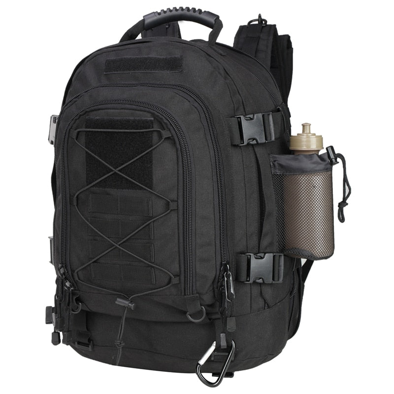 Rugged 60L tactical hiking pack for men & women, ideal for long outdoor adventures & camping trips.