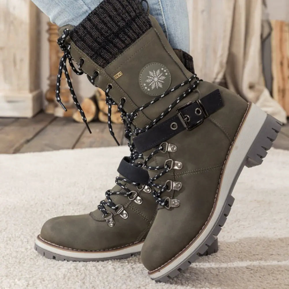 Waterproof anti-slip women's orthopedic boots for secure footing, comfort, and all-day winter support.