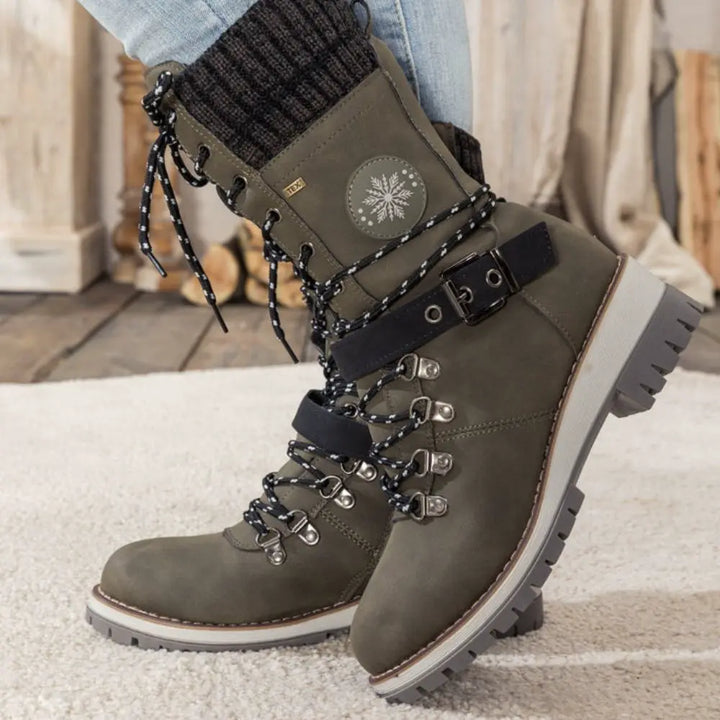 Waterproof anti-slip women's orthopedic boots for secure footing, comfort, and all-day winter support.