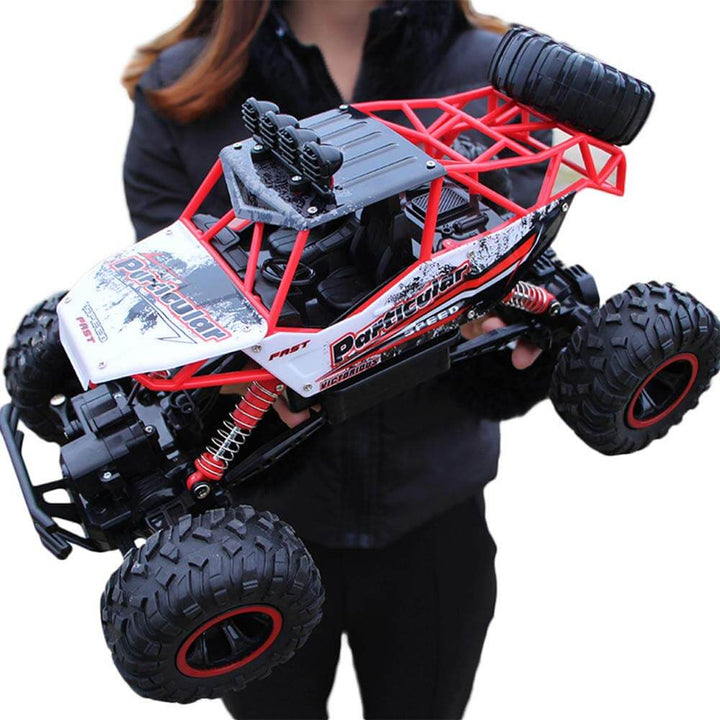 All-terrain remote control toy car with powerful 4WD for kids. Ultimate off-road adventure vehicle.
