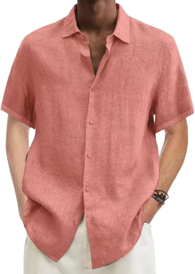 Everyday men's button down shirt with a comfortable relaxed fit. A classic, versatile long sleeve top.