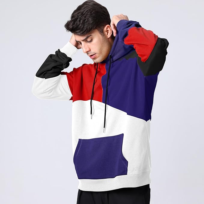 Men's activewear top: a modern casual pullover hoodie perfect for any activity.