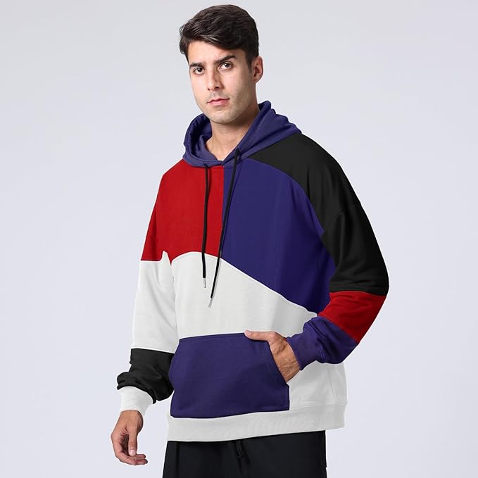 Modern men's casual hoodie with a pullover design, ideal for everyday style.
