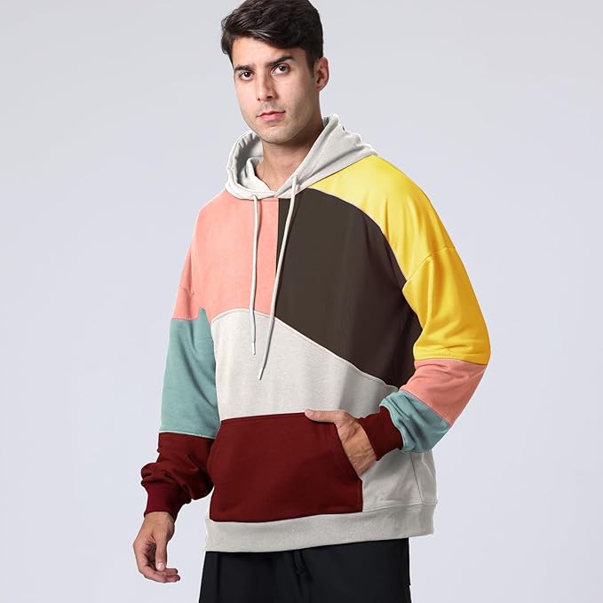Stylish men's activewear hoodie, comfortable and modern pullover top.