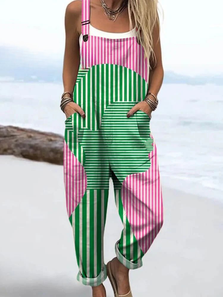 Abstract Print Wide-Leg Jumpsuit