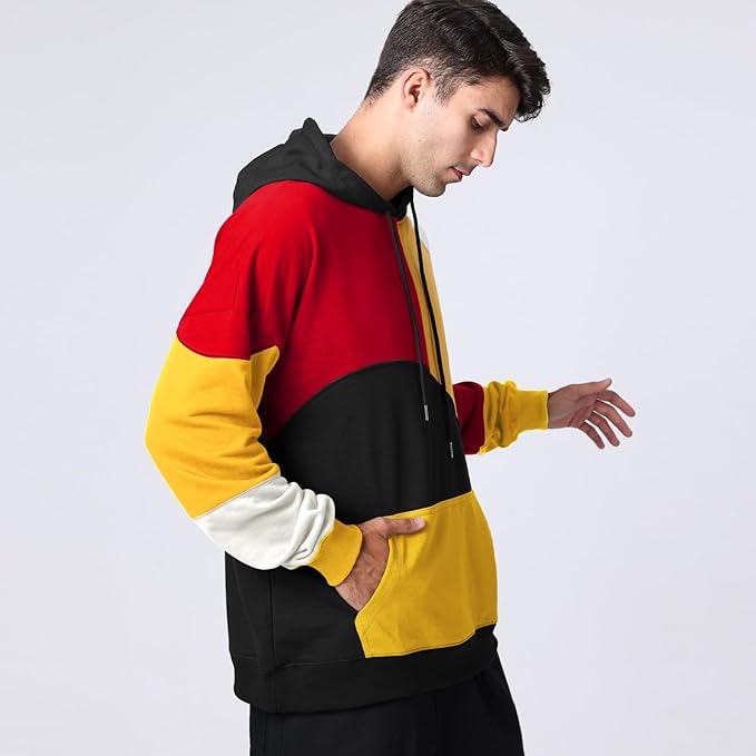 Men's top: modern casual pullover hoodie, perfect for comfort & style.
