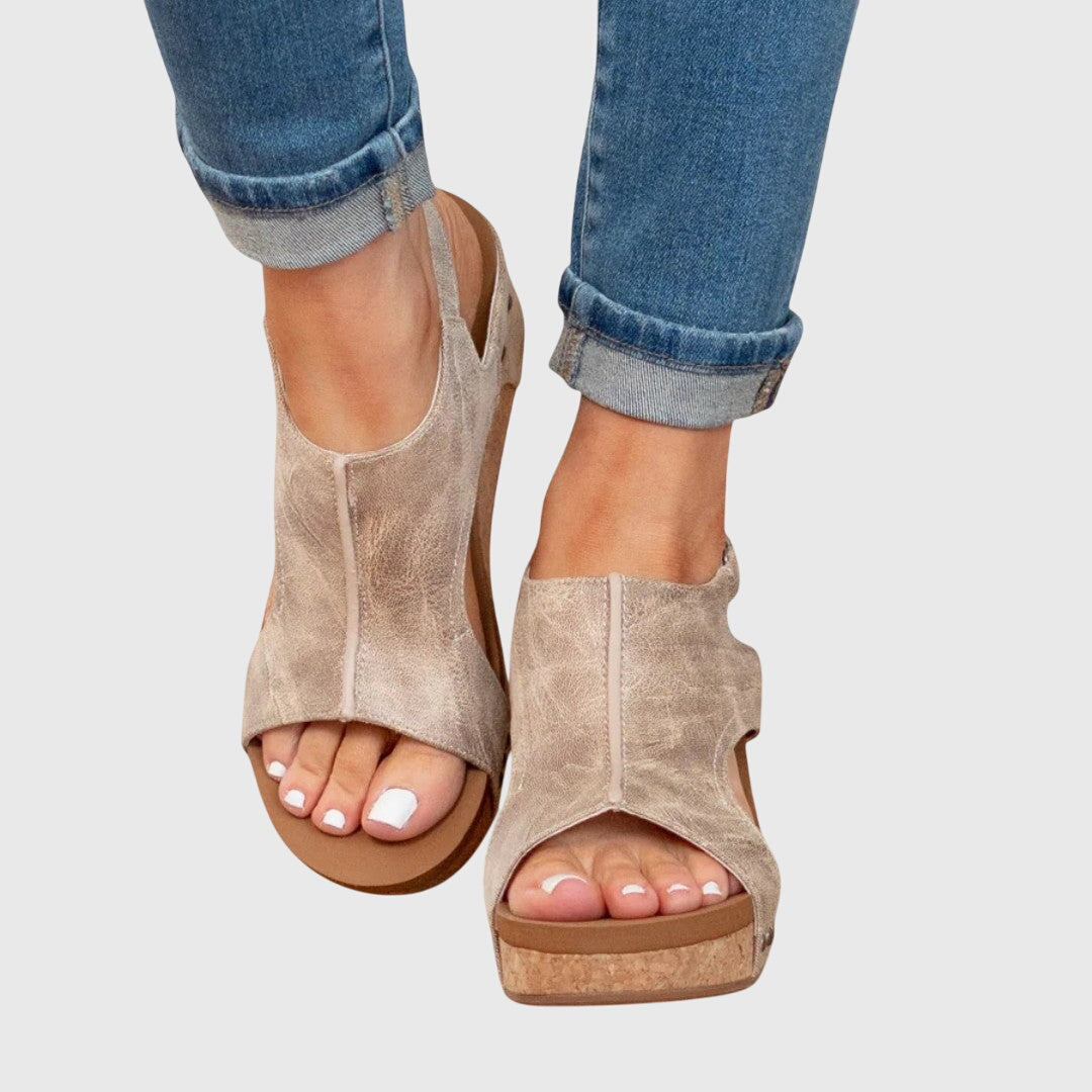 Women's orthopedic open toe sandals for all-day comfort, ideal for everyday wear and foot support.
