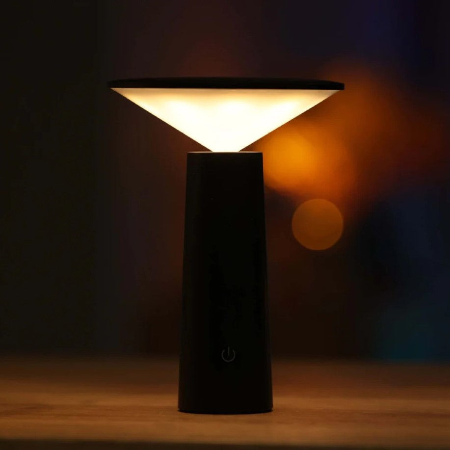Minimalist dimmable LED table lamp, flexible design, perfect for modern decor.