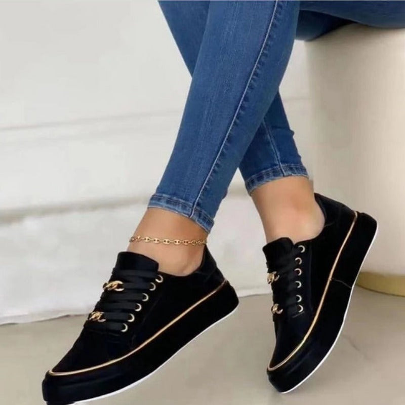 Women's orthopedic comfort sneakers with cushioned support, ideal for walking & daily wear. Lightweight & ergonomic design.