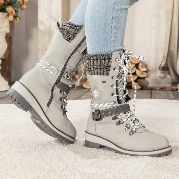 Durable women's orthopedic boots with anti-slip sole, waterproof protection, and all-day comfort features.