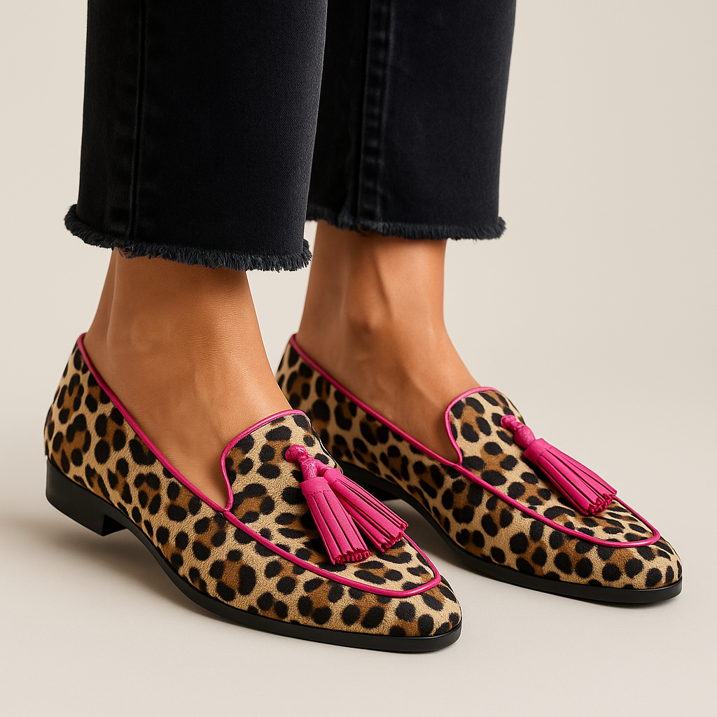 Elegant women's tassel loafers. Classic slip-on dress shoes for work, everyday wear, and versatile fashion.