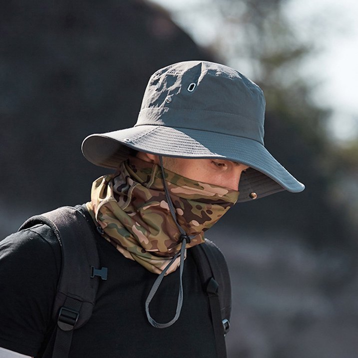Breathable sun hat for men & women. Wide brim offers UV protection, great for hiking, fishing & summer.