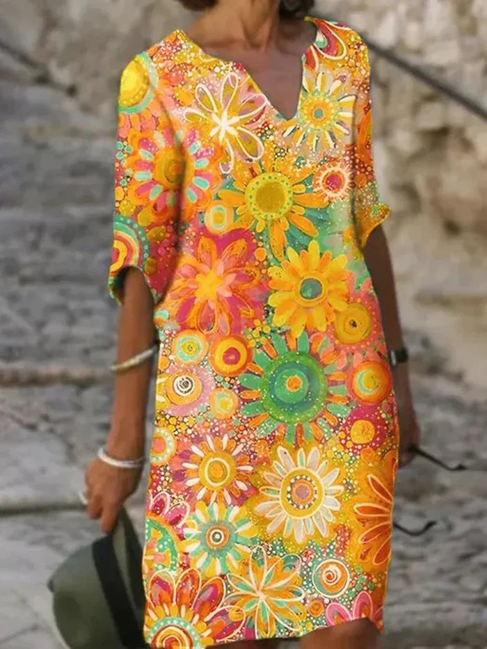 Colourful Floral Maxi Dress
