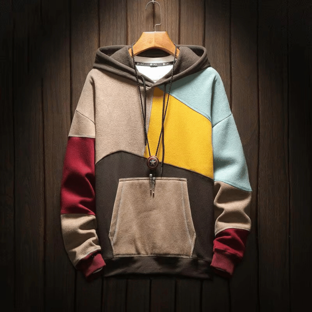 Men's modern casual pullover hoodie in a relaxed fit for everyday comfort.