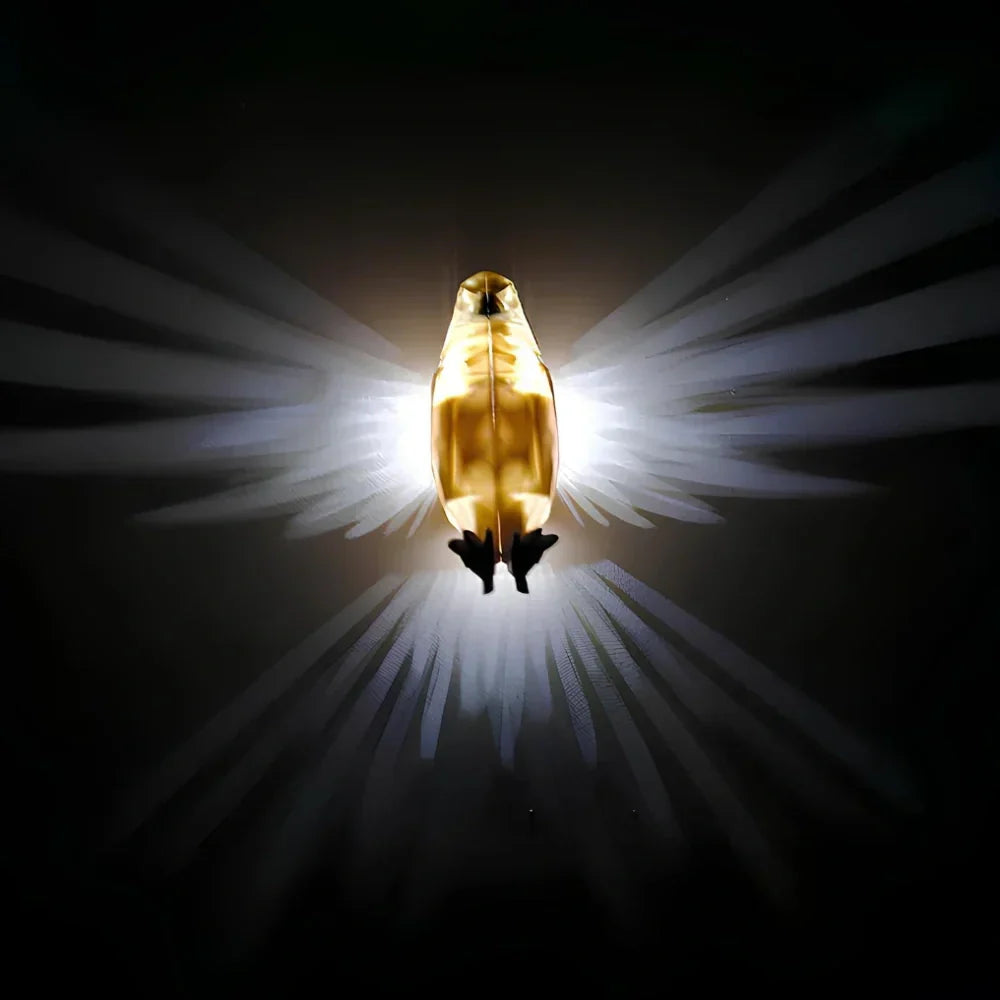 Unique Luminous Wing LED projection light, a decorative wall sconce for striking home ambiance.